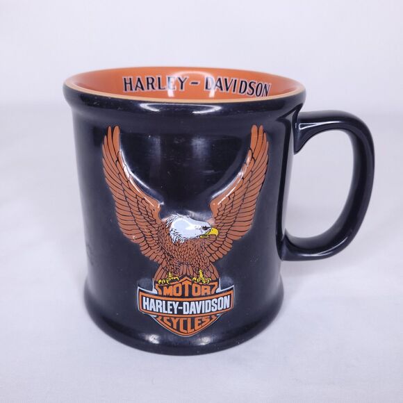 Harley-Davidson Other - Vintage Harley Davidson Mug Eagle 3D Black, Orange 2002